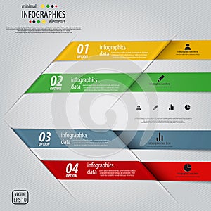 Minimal infographics design. Vector