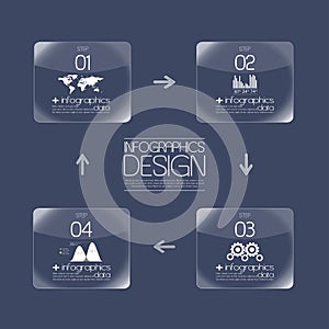 Minimo infografica progetto. vettore 