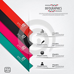 Minimal infographics design. Vector