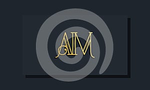 Minimal Inline style Initial AA logo photo
