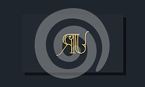 Minimal Inline style Initial RU logo