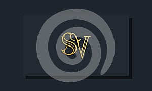 Minimal Inline style Initial SV logo