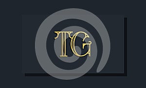 Minimal Inline style Initial TG logo