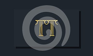 Minimal Inline style Initial TT logo