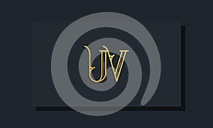 Minimal Inline style Initial UV logo