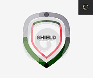 Minimal line design logo, shield icon