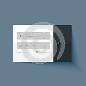 Minimal login user interface form design