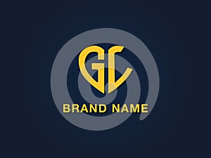 Minimal love initial letter GL logo