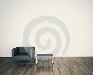 Minimal MODERN armchair TO FACE A BLANK WALL