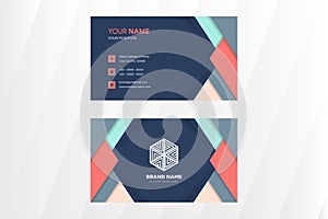 Minimal modern business card design featuring geometric elements.