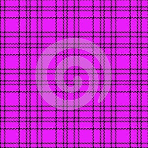 Minimal monochrome black purple seamless tartan check plaid pixel pattern for fabric designs. Gingham vichy pattern background.