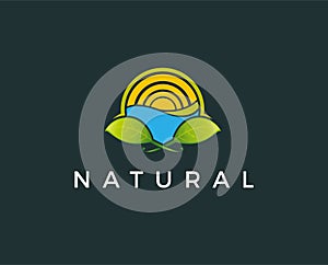 Minimal natural logo template - vector illustration