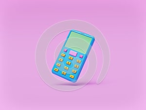 Old keypad mobile phone. 3d rendering