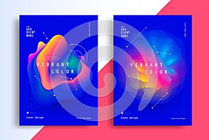 Minimal poster layout with vibrant gradient blurs.