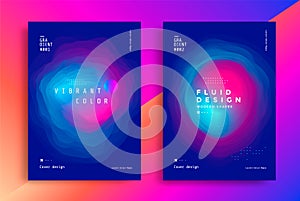 Minimal poster layout with vibrant gradient blurs. photo