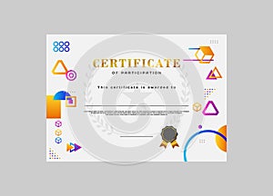 Minimal professional certificate achievement template design