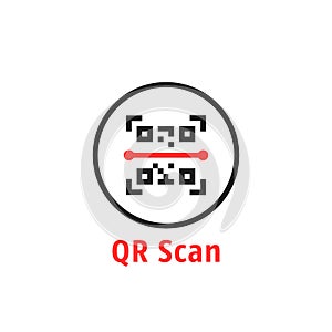 Minimal qr code scan badge