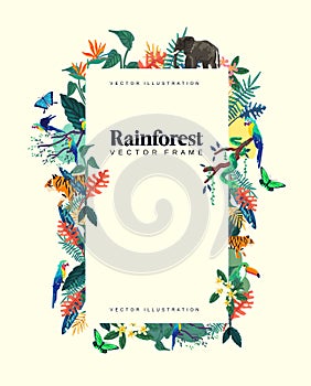 Minimal Rainforest Themed Frame Decorations