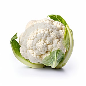Minimal Retouched Cauliflower On White Background