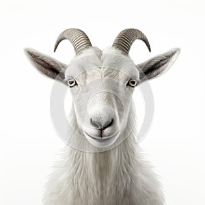 Minimal Retouching: Stunning 8k Resolution Image Of A Majestic White Goat