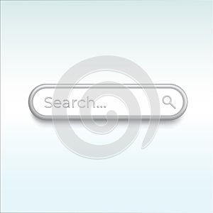 Minimal Search Bar. Searching Internet Data. Web Browsing Concept. Information Networking Concept. 3d Vector Illustration