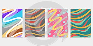 Minimal set abstract background covers design. Colorful halftone gradients. Future geometric patterns. Eps10 vector illustration c