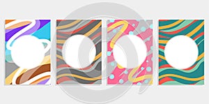Minimal set abstract background covers design. Colorful halftone gradients. Future geometric patterns. Eps10 vector illustration c