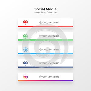 Minimal social media lower third