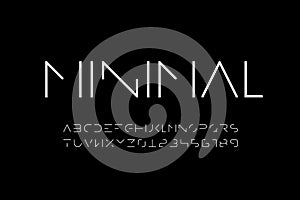 Minimal style font, minimalistic alphabet photo
