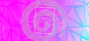 Minimal Triangular Background. Digital Polygon