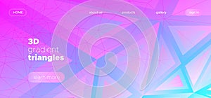 Minimal Triangular Background. Digital Polygon