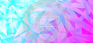 Minimal Triangular Background. Digital Polygon