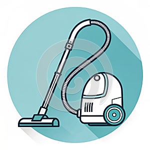 Minimal vacuum cleaner icon sharp lines
