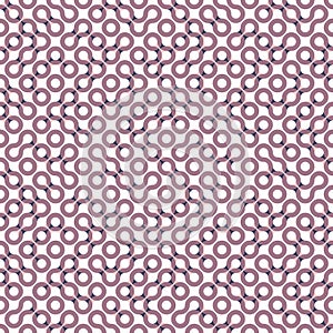 Minimal vector seamless wavy shapes. Elegant irregular Truchet pattern in pink, blue and white.
