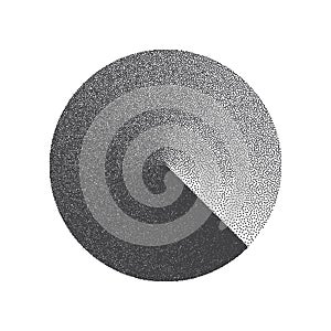 Minimal Vector Stippled Circle Shape