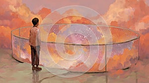 A minimal visual depiction of defining and maintaining strong emotional boundaries.