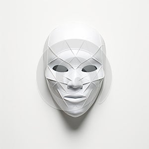 Minimal White Origami Mask By Sza: A Geometrical Masterpiece