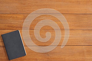 Minimal work space - Creative flat lay photo of workspace desk. Office desk wooden table background with mock up notebooks.