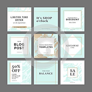 Minimalism design fashion template banners