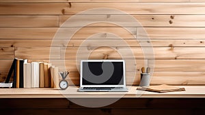 minimalism desk empty background