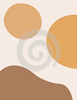 Minimalism illustration. Pastel pallete background