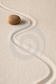 Minimalism zen sand and stone composition