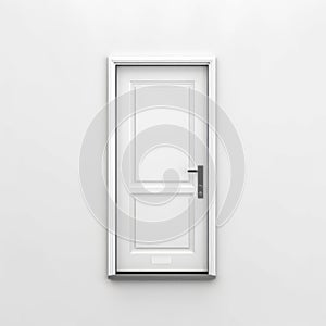 Minimalist 2d Door Illustration On White Background