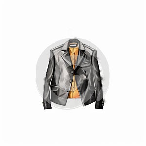 Minimalist 2d Jacket Illustration With Hyper-realistic Details