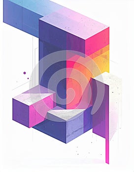 Minimalist abstract background with large geometric shapes