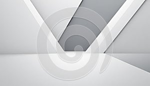 Geometric white and gray abstract background with sharp angles