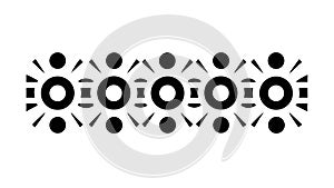 Minimalist Abstract Geometric Dot Line Pattern, vector design Generative AI