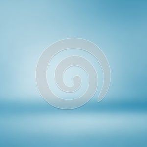 A minimalist abstract image featuring a gradient of blue tones. The scene has a smooth