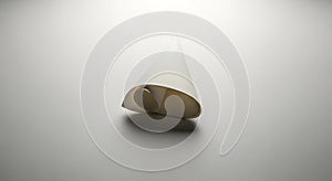 Abstract Rolled Paper Cone with Soft Lighting