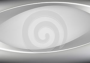 minimalist abstract white gray background with smooth curved shapes glowing edges modern elegant